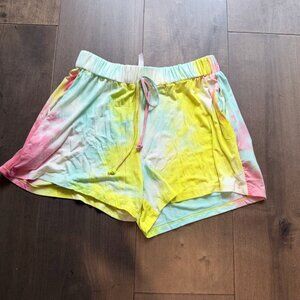 GeeGee NWOT Tie-Dye Pull On Lounge Shorts Pockets Small